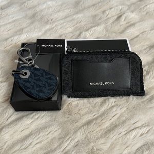 Michael Kors zip card holder and key chain